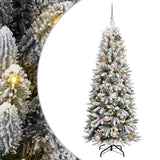 Vidaxl kunstkerstboom wit 150 cm pvc en plastic en staal en pe - afbeelding 2