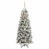 Vidaxl kunstkerstboom wit 150 cm pvc en plastic en staal en pe