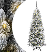 Vidaxl kunstkerstboom wit 150 cm pvc en plastic en staal en pe - afbeelding 2