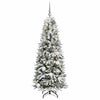 Vidaxl kunstkerstboom wit 150 cm pvc en plastic en staal en pe