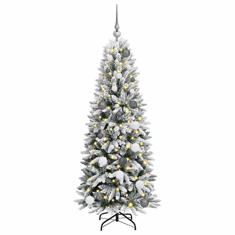 Vidaxl kunstkerstboom wit 150 cm pvc en plastic en staal en pe