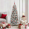 Vidaxl kunstkerstboom wit 150 cm pvc en plastic en staal en pe