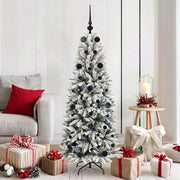 Vidaxl kunstkerstboom wit 150 cm pvc en plastic en staal en pe - afbeelding 1