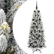 Vidaxl kunstkerstboom wit 150 cm pvc en plastic en staal en pe - afbeelding 2