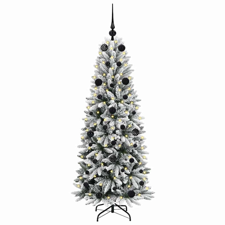 Vidaxl kunstkerstboom wit 150 cm pvc en plastic en staal en pe