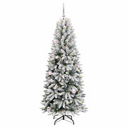 Vidaxl kunstkerstboom wit 150 cm pvc en plastic en staal en pe - afbeelding 2