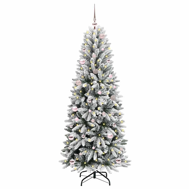 Vidaxl kunstkerstboom wit 150 cm pvc en plastic en staal en pe