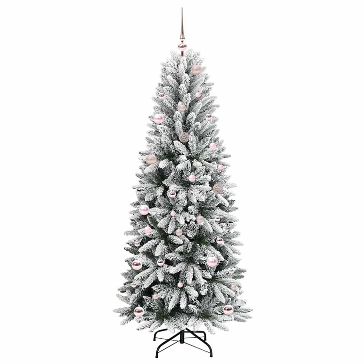 Vidaxl kunstkerstboom wit 150 cm pvc en plastic en staal en pe