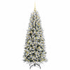 Vidaxl kunstkerstboom wit 150 cm pvc en plastic en staal en pe