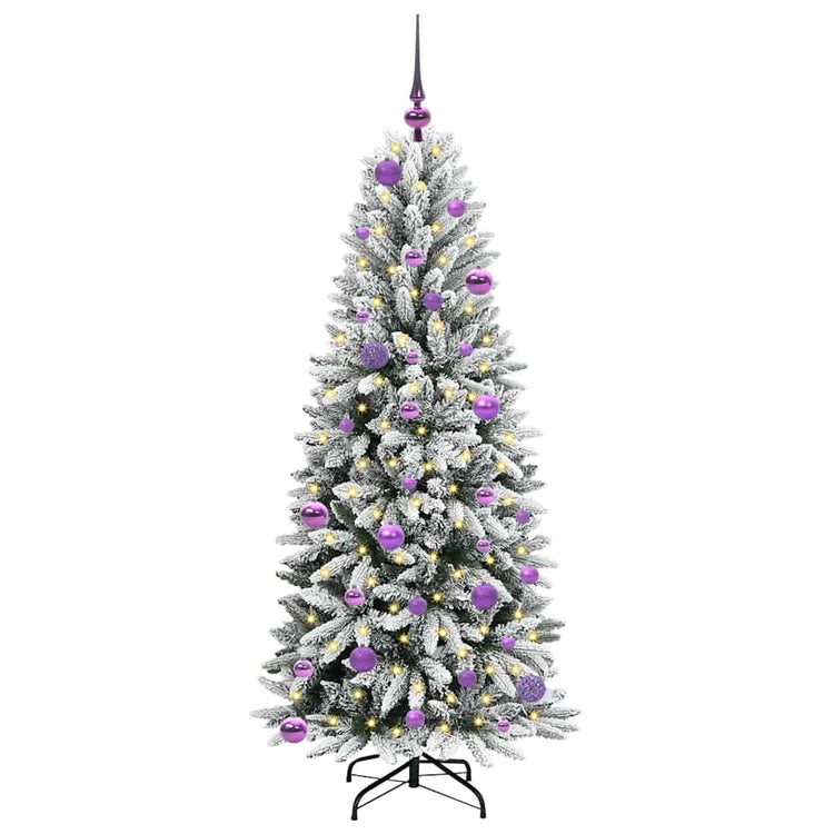 Vidaxl kunstkerstboom wit 150 cm pvc en plastic en staal en pe