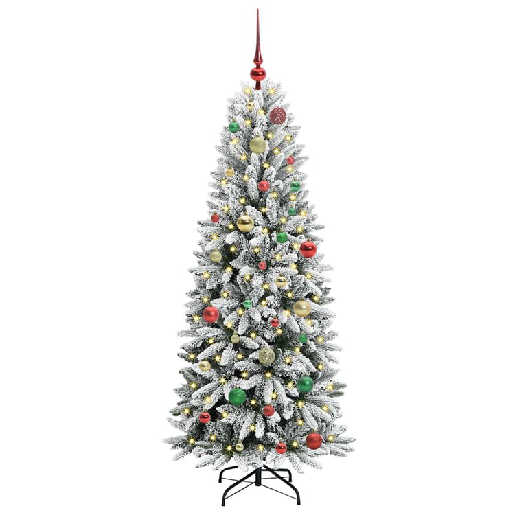 Vidaxl kunstkerstboom wit 150 cm pvc en plastic en staal en pe