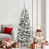 Vidaxl kunstkerstboom wit 180 cm pvc en plastic en staal en pe
