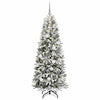 Vidaxl kunstkerstboom wit 180 cm pvc en plastic en staal en pe