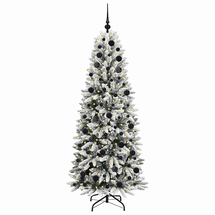 Vidaxl kunstkerstboom wit 180 cm pvc en plastic en staal en pe
