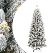 Vidaxl kunstkerstboom wit 180 cm pvc en plastic en staal en pe - afbeelding 2