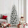 Vidaxl kunstkerstboom wit 180 cm pvc en plastic en staal en pe