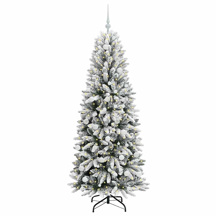 Vidaxl kunstkerstboom wit 180 cm pvc en plastic en staal en pe