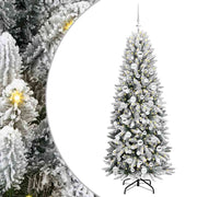 Vidaxl kunstkerstboom wit 180 cm pvc en plastic en staal en pe - afbeelding 2