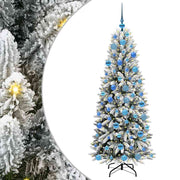 Vidaxl kunstkerstboom wit 180 cm pvc en plastic en staal en pe - afbeelding 2