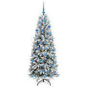Vidaxl kunstkerstboom wit 180 cm pvc en plastic en staal en pe - afbeelding 3