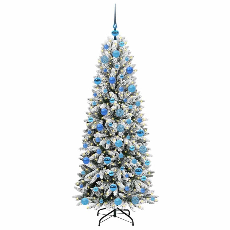 Vidaxl kunstkerstboom wit 180 cm pvc en plastic en staal en pe