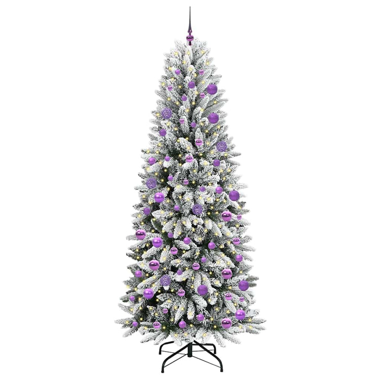 Vidaxl kunstkerstboom wit 210 cm pvc en plastic en staal en pe