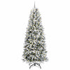Vidaxl kunstkerstboom wit 240 cm pvc en plastic en staal en pe