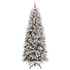 Vidaxl kunstkerstboom wit 240 cm pvc en plastic en staal en pe