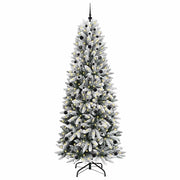 Vidaxl kunstkerstboom wit 240 cm pvc en plastic en staal en pe - afbeelding 3