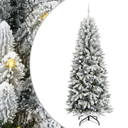 Vidaxl kunstkerstboom wit 240 cm pvc en plastic en staal en pe - afbeelding 2