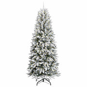 Vidaxl kunstkerstboom wit 240 cm pvc en plastic en staal en pe - afbeelding 3