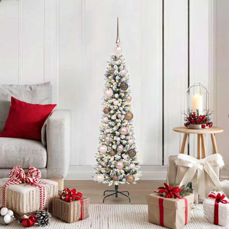 Vidaxl kunstkerstboom wit 120 cm pvc en metaal en plastic