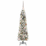 Vidaxl kunstkerstboom wit 120 cm pvc en metaal en plastic - afbeelding 3