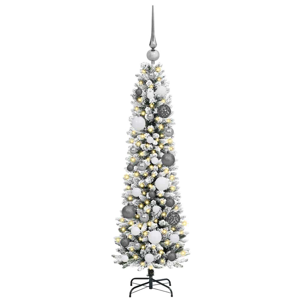 Vidaxl kunstkerstboom met 150 led wit 120 cm pvc en metaal en plastic