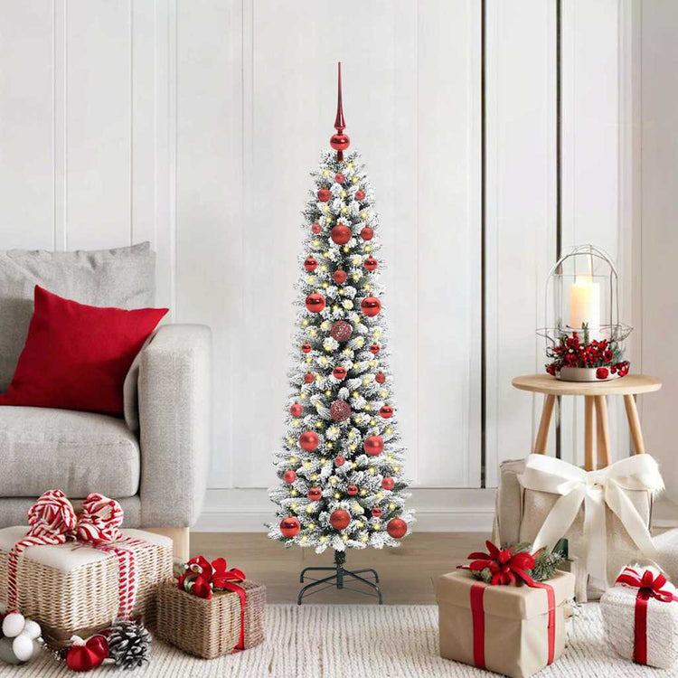 Vidaxl kunstkerstboom wit 120 cm pvc en metaal en plastic