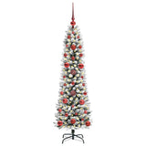 Vidaxl kunstkerstboom wit 120 cm pvc en metaal en plastic - afbeelding 3