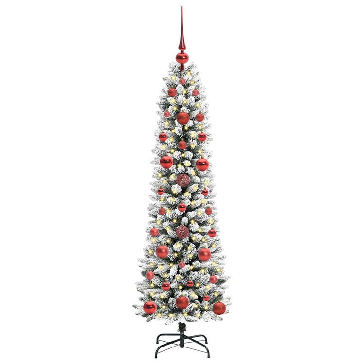 Vidaxl kunstkerstboom wit 120 cm pvc en metaal en plastic