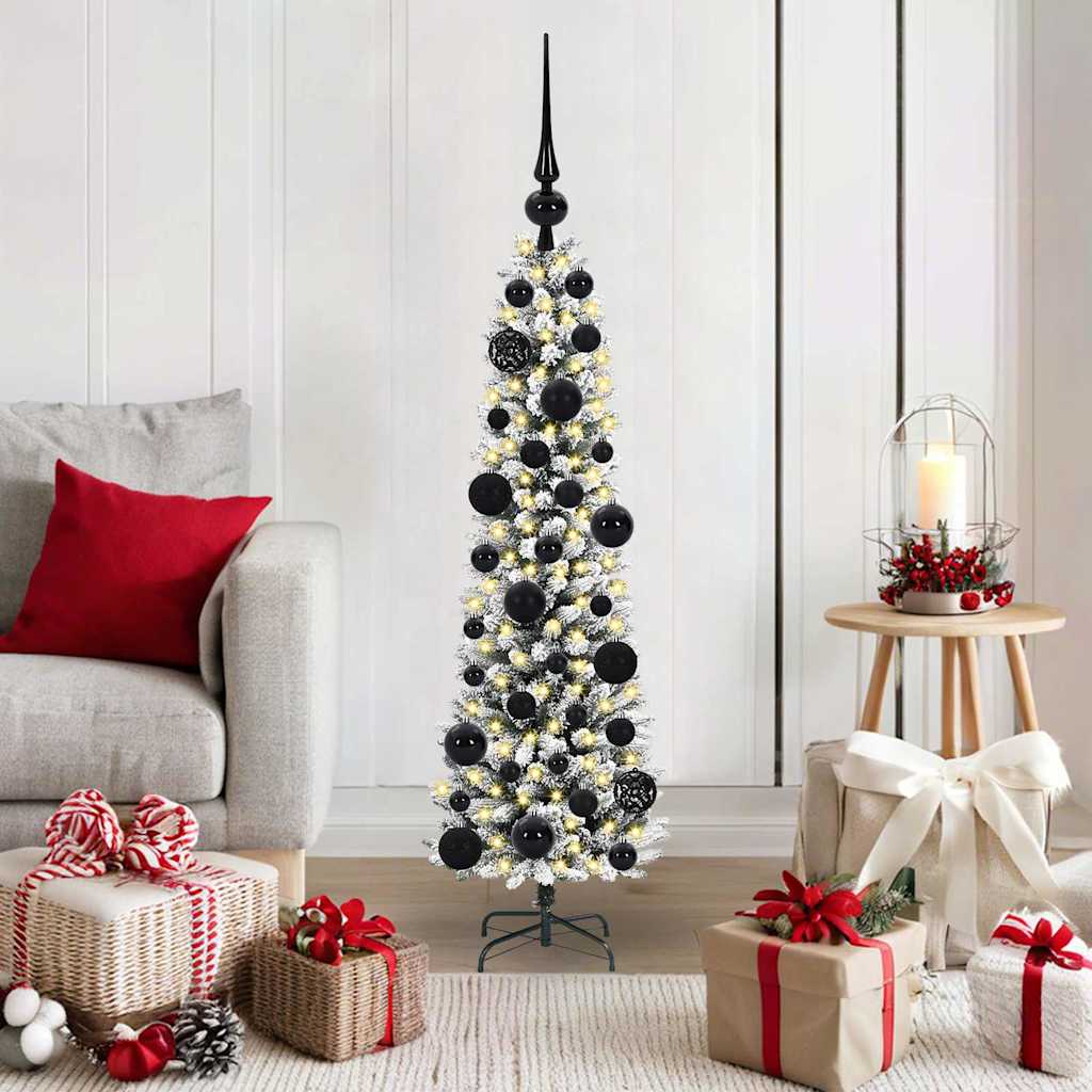 Vidaxl kunstkerstboom wit 120 cm pvc en metaal en plastic