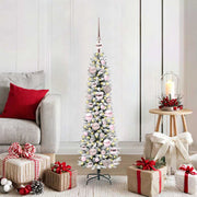 Vidaxl kunstkerstboom wit 120 cm pvc en metaal en plastic - afbeelding 1
