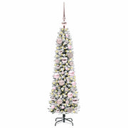Vidaxl kunstkerstboom wit 120 cm pvc en metaal en plastic - afbeelding 3