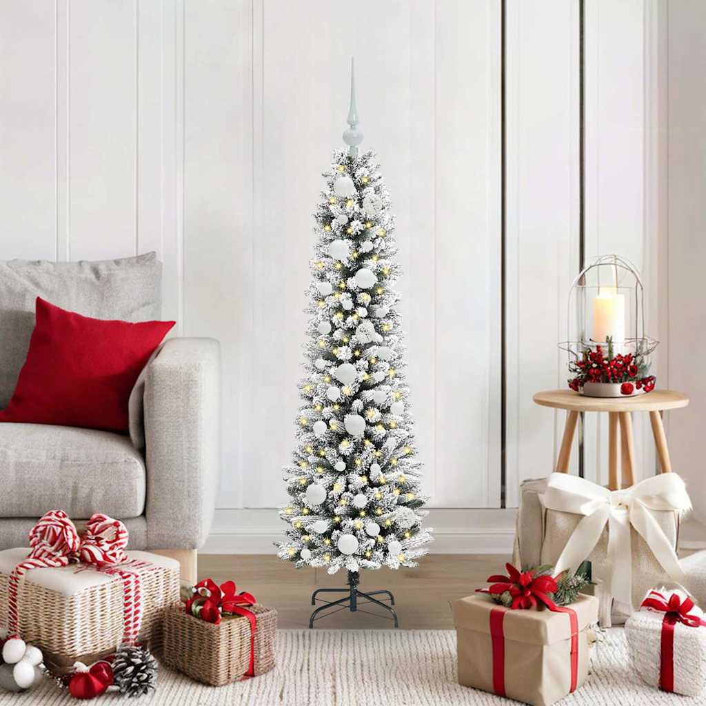 Vidaxl kunstkerstboom wit 120 cm pvc en metaal en plastic