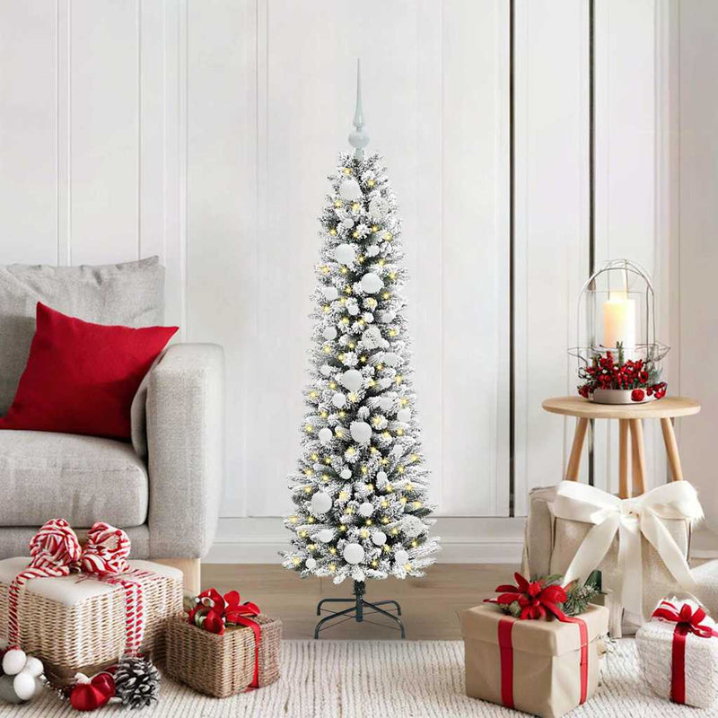 Vidaxl kunstkerstboom met 150 led wit 120 cm pvc en metaal en plastic