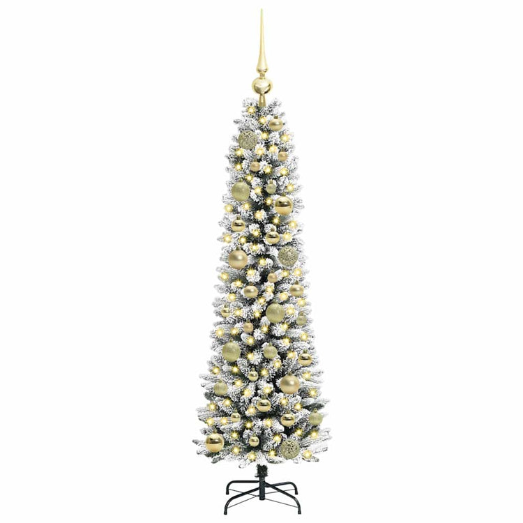 Vidaxl kunstkerstboom wit 120 cm pvc en metaal en plastic