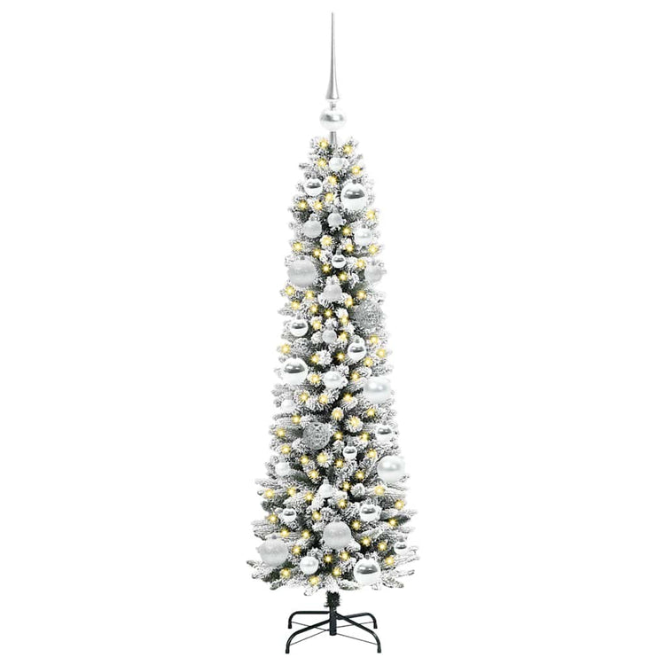 Vidaxl kunstkerstboom wit 120 cm pvc en metaal en plastic