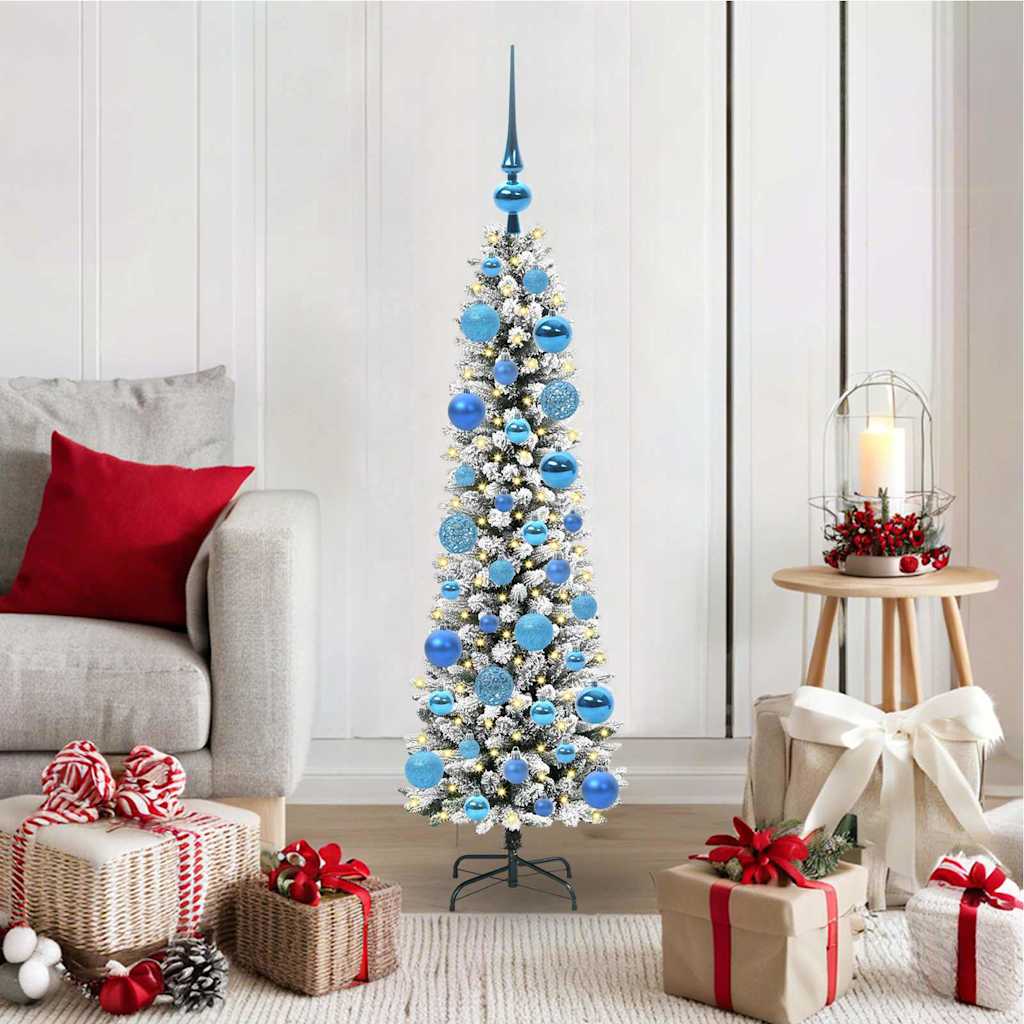 Vidaxl kunstkerstboom wit 120 cm pvc en metaal en plastic