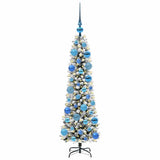 Vidaxl kunstkerstboom wit 120 cm pvc en metaal en plastic - afbeelding 3