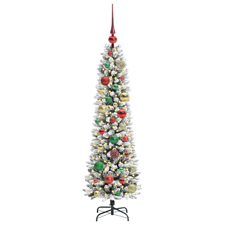 Vidaxl kunstkerstboom wit 120 cm pvc en metaal en plastic