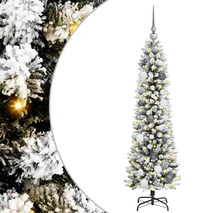Vidaxl kunstkerstboom met 150 led wit 150 cm pvc en metaal en plastic