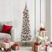 Vidaxl kunstkerstboom wit 150 cm pvc en metaal en plastic - afbeelding 1