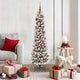 Vidaxl kunstkerstboom wit 150 cm pvc en metaal en plastic